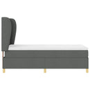 Box spring seng med hovedgærde Mørkegrå 200 x 100 cm Stof