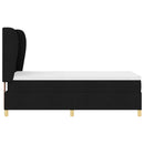Box spring seng med hovedgærde Sort 200 x 100 cm Stof