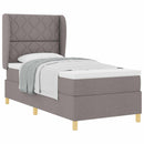 Box spring seng med hovedgærde Gråbrun 200 x 100 cm Stof