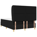 Box spring seng med hovedgærde Sort 190 x 140 cm Stof