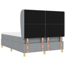 Box spring seng med hovedgærde Lysegrå 200 x 140 cm Stof