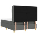 Box spring seng med hovedgærde Mørkegrå 200 x 140 cm Stof