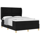 Box spring seng med hovedgærde Sort 200 x 140 cm Stof