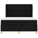 Box spring seng med hovedgærde Sort 200 x 140 cm Stof