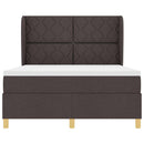 Box spring seng med hovedgærde Mørk Brun 200 x 140 cm Stof