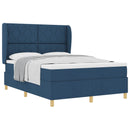 Box spring seng med hovedgærde Blå 200 x 140 cm Stof