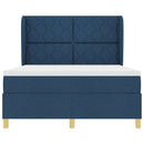 Box spring seng med hovedgærde Blå 200 x 140 cm Stof