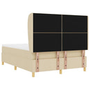 Box spring seng med hovedgærde Creme 200 x 160 cm Stof