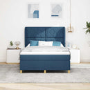 Box spring seng med hovedgærde Blå 200 x 160 cm Stof