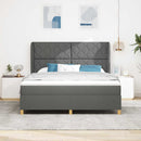 Box spring seng med hovedgærde Mørkegrå 200 x 180 cm Stof