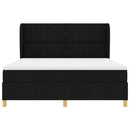 Box spring seng med hovedgærde Sort 200 x 180 cm Stof