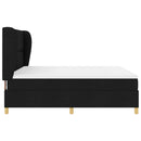 Box spring seng med hovedgærde Sort 200 x 180 cm Stof