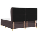 Box spring seng med hovedgærde Mørk Brun 200 x 180 cm Stof