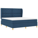 Box spring seng med pude med hovedgærde Blå 200 x 180 cm Stof