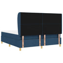 Box spring seng med pude med hovedgærde Blå 200 x 180 cm Stof