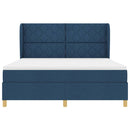 Box spring seng med pude med hovedgærde Blå 200 x 180 cm Stof