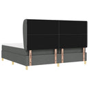 Box spring seng med hovedgærde Mørkegrå 200 x 200 cm Stof