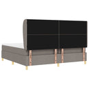 Box spring seng med hovedgærde Gråbrun 200 x 200 cm Stof