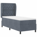 Box spring seng med madras Mørkegrå 200 x 80 cm Fløjl