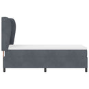 Box spring seng med madras Mørkegrå 200 x 80 cm Fløjl
