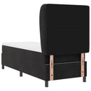 Box spring seng med madras Sort 200 x 80 cm Fløjl