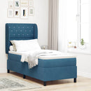 Box spring seng med hovedgærde Mørk blå 200 x 80 cm Fløjl