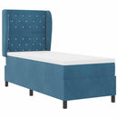 Box spring seng med hovedgærde Mørk blå 200 x 80 cm Fløjl