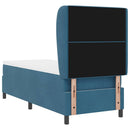 Box spring seng med hovedgærde Mørk blå 200 x 80 cm Fløjl