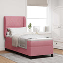 Box spring seng med madras Lyserød 200 x 80 cm Fløjl
