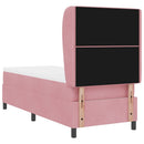 Box spring seng med madras Lyserød 200 x 80 cm Fløjl