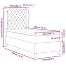 Box spring seng med madras Lyserød 200 x 80 cm Fløjl