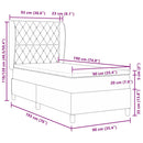 Box spring seng med hovedgærde Lyserød 190 x 90 cm Fløjl