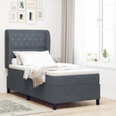 Box spring seng med madras Mørkegrå 200 x 100 cm Fløjl