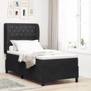 Box spring seng med madras Sort 200 x 100 cm Fløjl