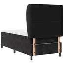 Box spring seng med madras Sort 200 x 100 cm Fløjl