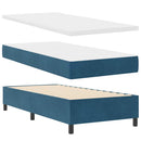 Box spring seng med hovedgærde Mørk blå 200 x 100 cm Fløjl