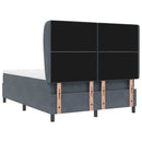 Box spring seng med madras Mørkegrå 190 x 140 cm Fløjl