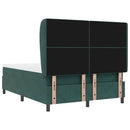 Box spring seng med hovedgærde Mørkegrøn 190 x 140 cm Fløjl