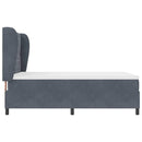 Box spring seng med madras Mørkegrå 200 x 140 cm Fløjl