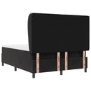 Box spring seng med madras Sort 200 x 140 cm Fløjl