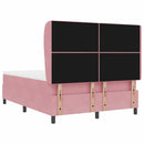 Box spring seng med madras Lyserød 200 x 140 cm Fløjl