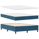 Box spring seng med madras Mørk blå 200 x 160 cm Fløjl
