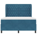 Box spring seng med madras Mørk blå 200 x 160 cm Fløjl
