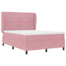 Box spring seng med madras Lyserød 200 x 160 cm Fløjl