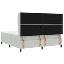 Box spring seng med madras Lysegrå 200 x 180 cm Fløjl