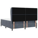 Box spring seng med hovedgærde Mørkegrå 200 x 180 cm Fløjl