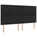 Box spring seng med madras Sort 200 x 180 cm Fløjl