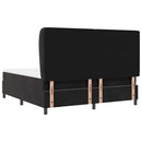 Box spring seng med madras Sort 200 x 180 cm Fløjl