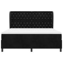 Box spring seng med madras Sort 200 x 180 cm Fløjl