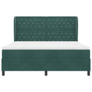 Box spring seng med madras Mørkegrøn 200 x 180 cm Fløjl